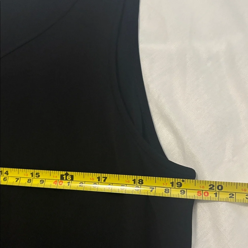 Eileen Fisher Black Stretch 100% Silk Jersey Scoop Neck Tank Slim Fit SZ XL - Picture 7 of 13